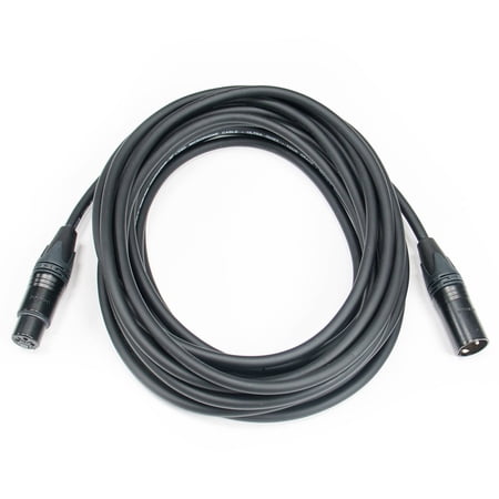 Elite Core Premium Tour-Grade Microphone Cable Triple Shielded Neutrik Connectors Hand Soldered 2' ft CSM2-NN-2