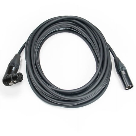Elite Core Premium Tour-Grade Microphone Cable Triple Shielded Neutrik Connectors Right-Angle Hand Soldered 25' ft CSM2-RAFN-25