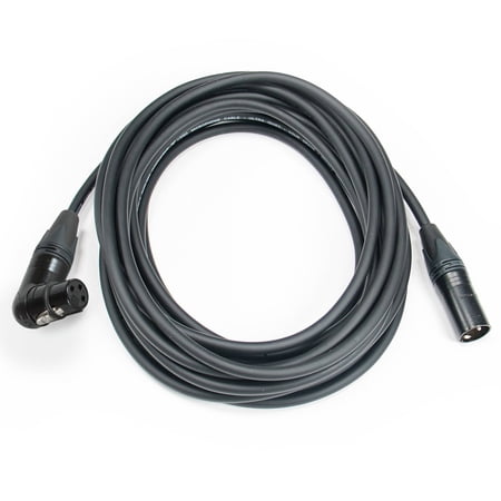 Elite Core Premium Tour-Grade Microphone Cable Triple Shielded Neutrik Connectors Right-Angle Hand Soldered 50' ft CSM2-RAFN-50