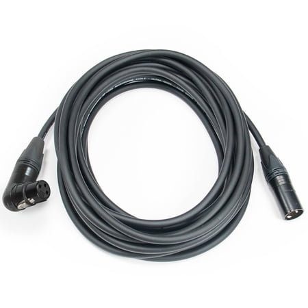 Elite Core Premium Tour-Grade Microphone Cable Triple Shielded Neutrik Connectors Right-Angle Hand Soldered 5' ft CSM2-RAFN-5