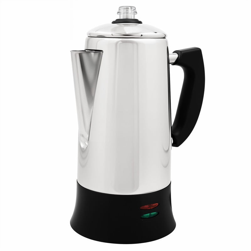 Elite Cuisine EC952 12-Cup Electric Coffee Percolator Clear Brew