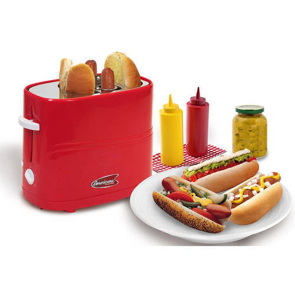 Elite Cuisine ECT304BL Hot Dog Toaster, Red
