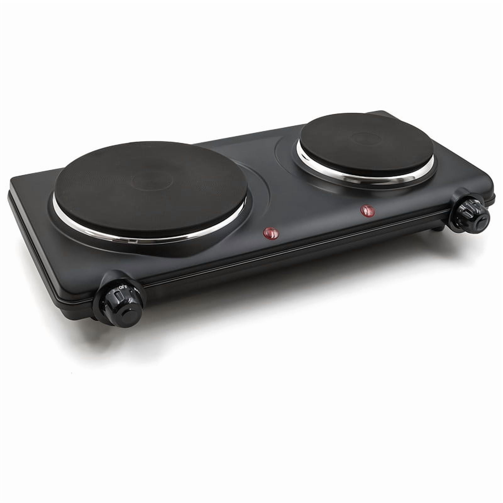 Elite Cuisine EDB503 Electric Double Cast Burner Hot Plate