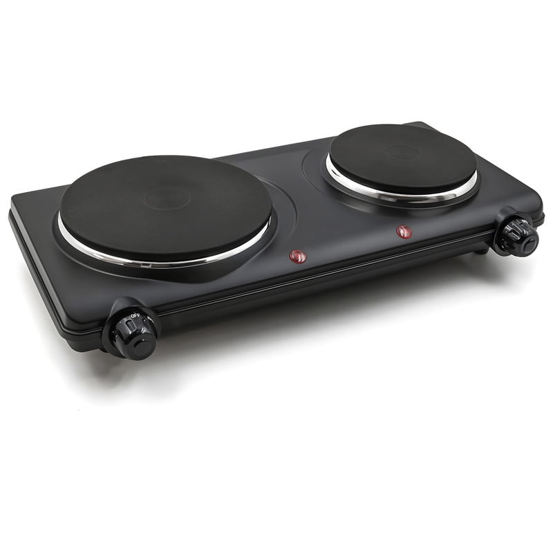 Elite Cuisine EDB503 Electric Double Cast Burner Hot Plate