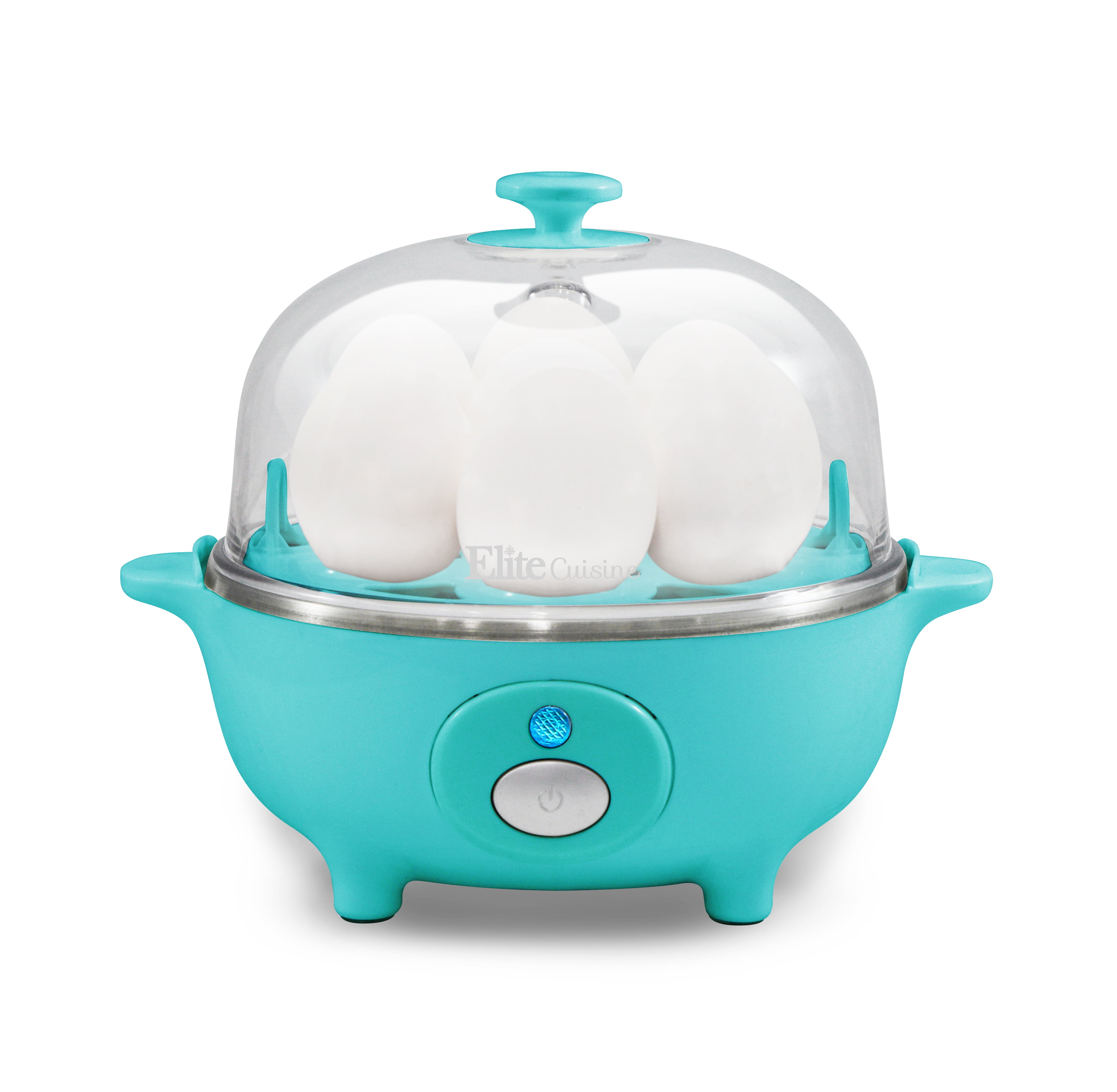 Teal Compact Electric Egg Boiler with Auto Shut-Off