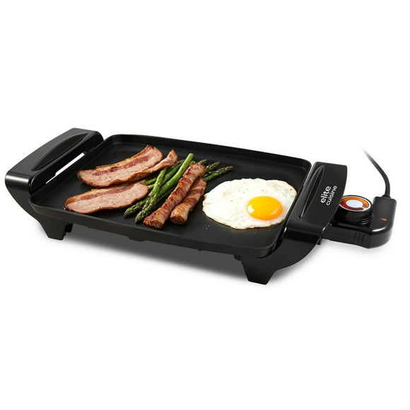 Elite Cuisine EGR2257 Personal Compact Nonstick Griddle 89.25 Sq In.