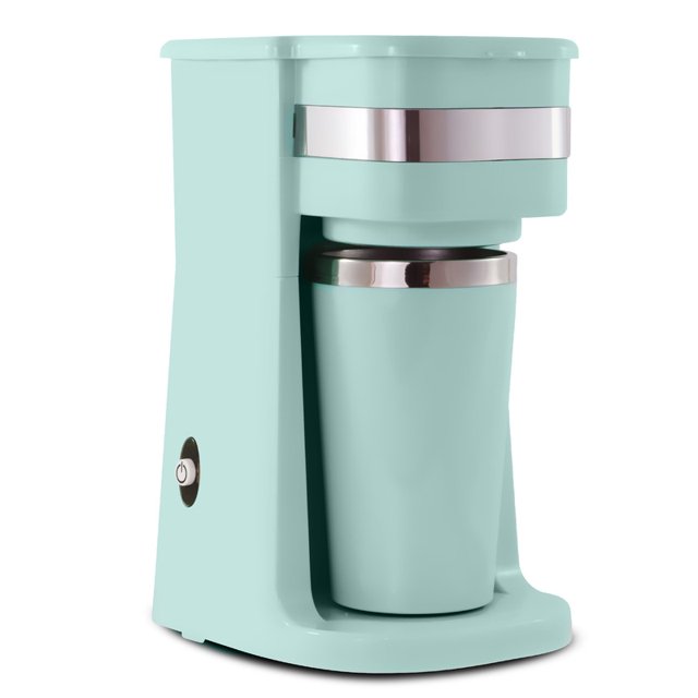 Elite Cuisine EHC152 Personal Coffee Maker with Travel Mug, Mint