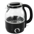 thumbnail image 1 of Elite Cuisine EKT2105 1.2L Adjustable Temperature Electric Honeypot Glass Kettle with Keep Warm, Black, 1 of 1