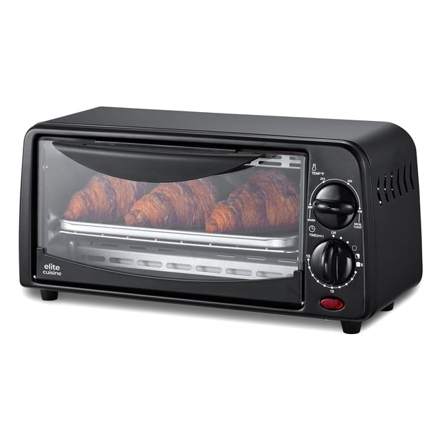 2 Slice Toaster Oven with Time and Temp Knobs