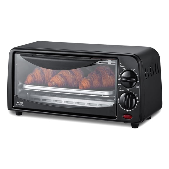 2 Slice Toaster Oven with Time and Temp Knobs