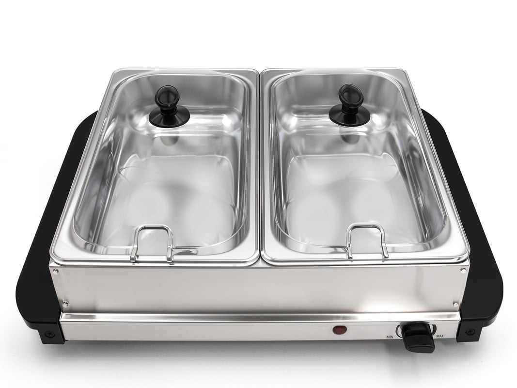 Elite Cuisine EWM2165 7.5Qt. Stainless Steel Electric Buffet Server