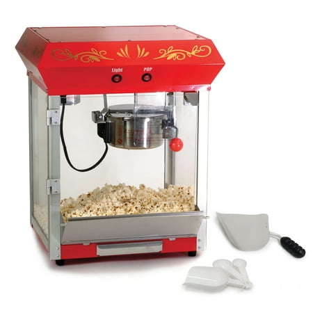 Elite Gourmet - 4oz. Kettle Tabletop Popcorn Maker - red