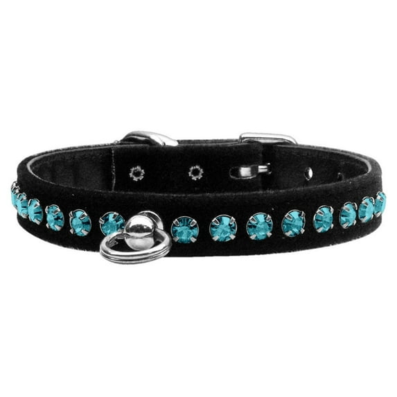 Dog, Puppy and Pet Collar, "Black Velvet Crystal Elite"