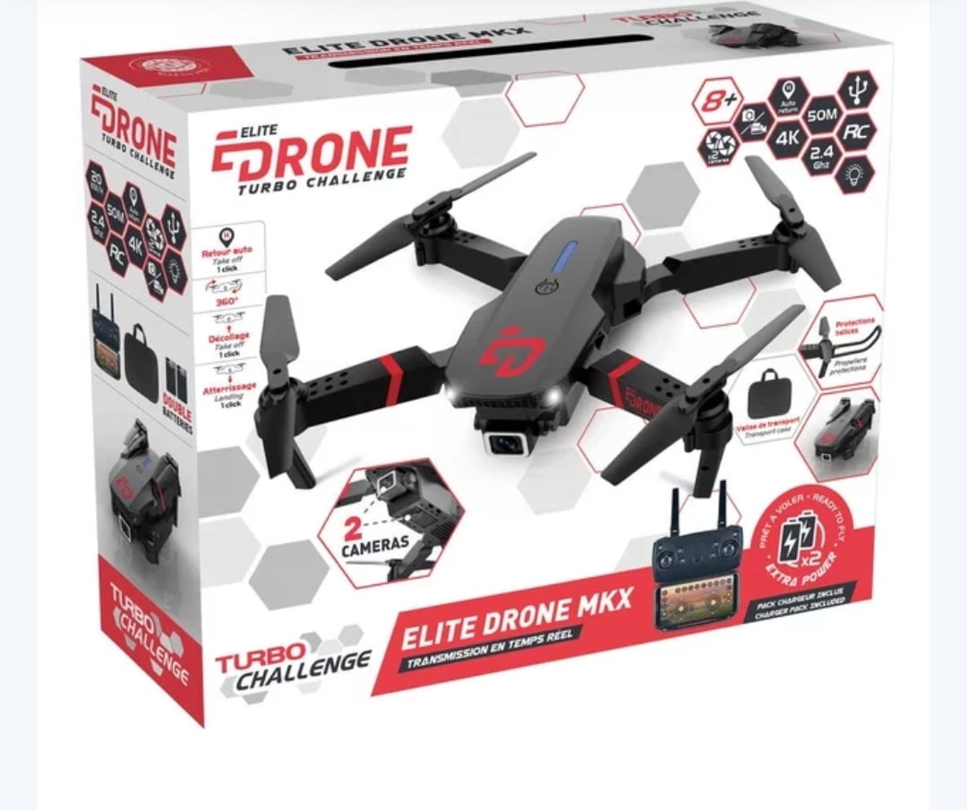 Elite Drone Turbo Challenge MKX 2.4 Ghz RC 50M transmission En Temps Reel