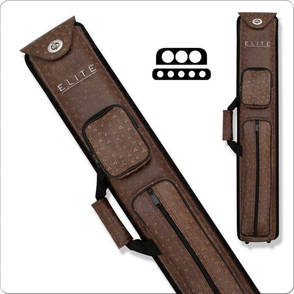 Elite ECN35 Brown Pool Cue Case Billiard Stick Bag Billiards Cues