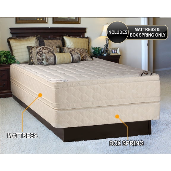 Elite Extrapedic Pillow Top Twin Size (39"x75"x17") Mattress and Box Spring Set
