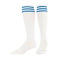 thumbnail image 1 of Elite Finale 3 Stripe Soccer Socks (White/Columbia Blue, Large), 1 of 2