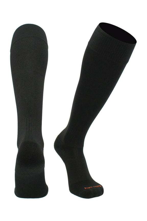 Finale Soccer Socks Men & Kids - Knee High Soccer Sock for Youth, Boys, Girls & Adults (Black, X-Small)