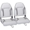 thumbnail image 1 of Elite Folding Boat Seat Low Back Boat Chair Fold-Down Fishing Boat Seats Pack  Charcoal/Light, 1 of 6
