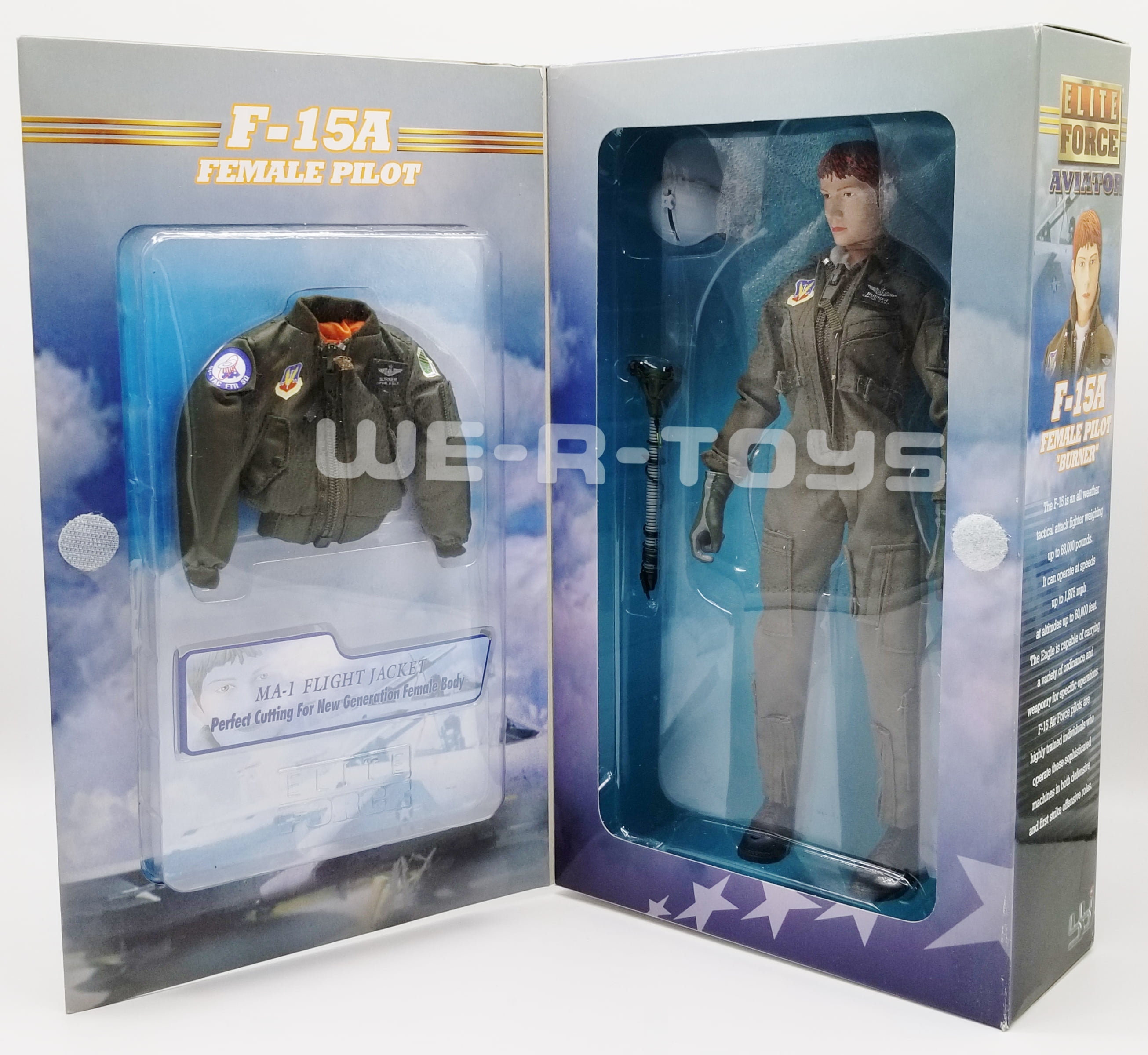 Elite Force F-15A Female Pilot Burner Fully Articulated Aviator Action  Figure