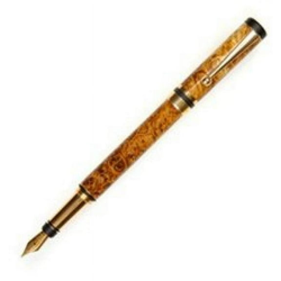 Elite Fountain Pen - 24kt Gold - Yellow Box Elder