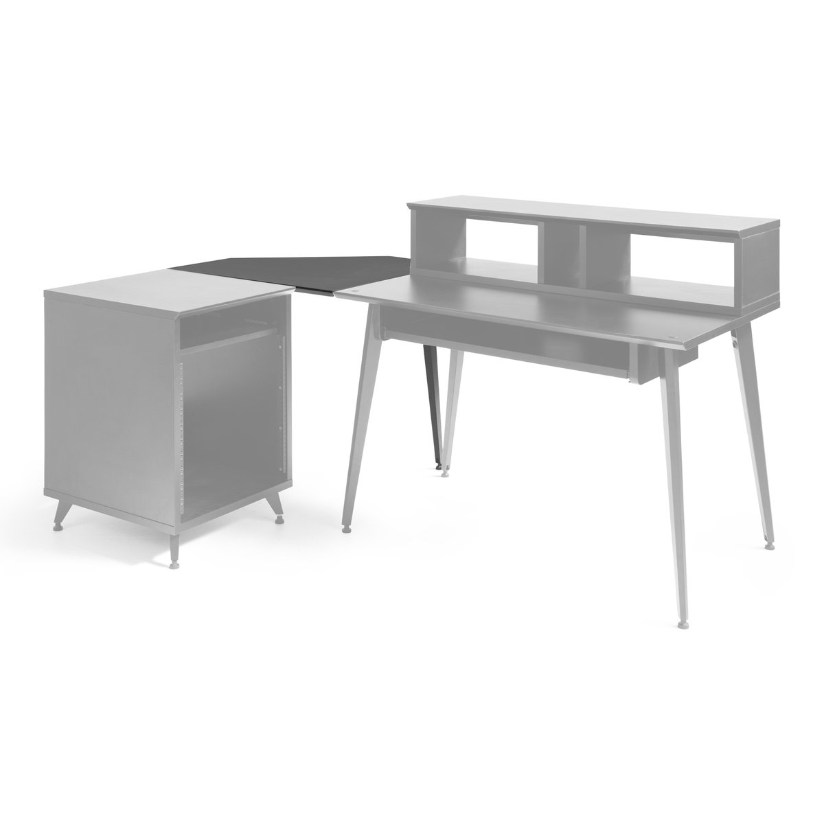 Elite Furniture Series Corner Desk Section in Black Finish