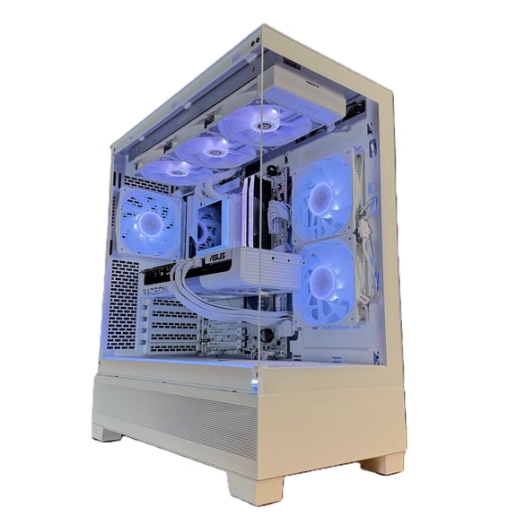 Elite Gaming PC SNOWXT, AMD Ryzen 7 9800 X3D, AMD Radeon RX 9070 XT , 32GB DDR5, 2TB SSD, Windows 11 Pro Gaming PC