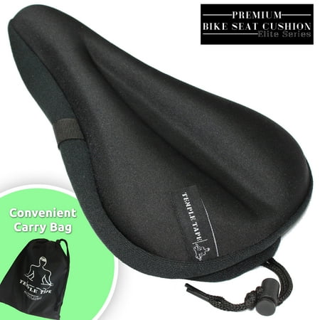 Elite Gel Bike Seat Cushion - Extra soft Bicycle saddle cover for Bikes, exercise stationary bikes and outdoor Biking - Premium accessories for comfort while cycling