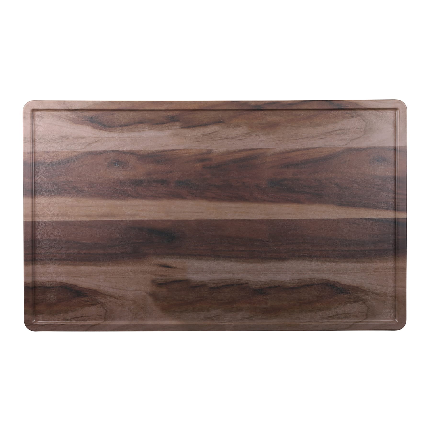 Hickory Wood Rectangular Melamine Serving Board with Well