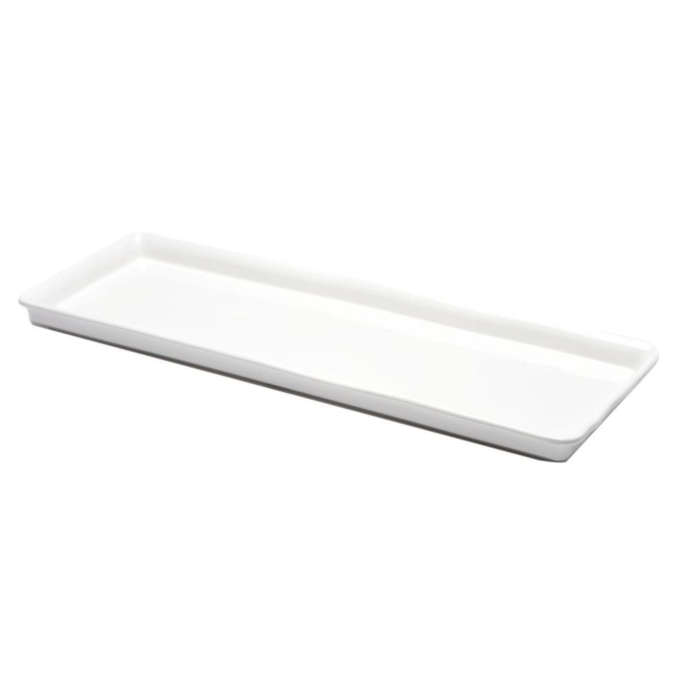 Elite Global Solutions The Edge 26 x 9 White Organic Edge Tray