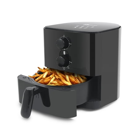 Elite Gourmet 1Qt Compact Air Fryer, Black