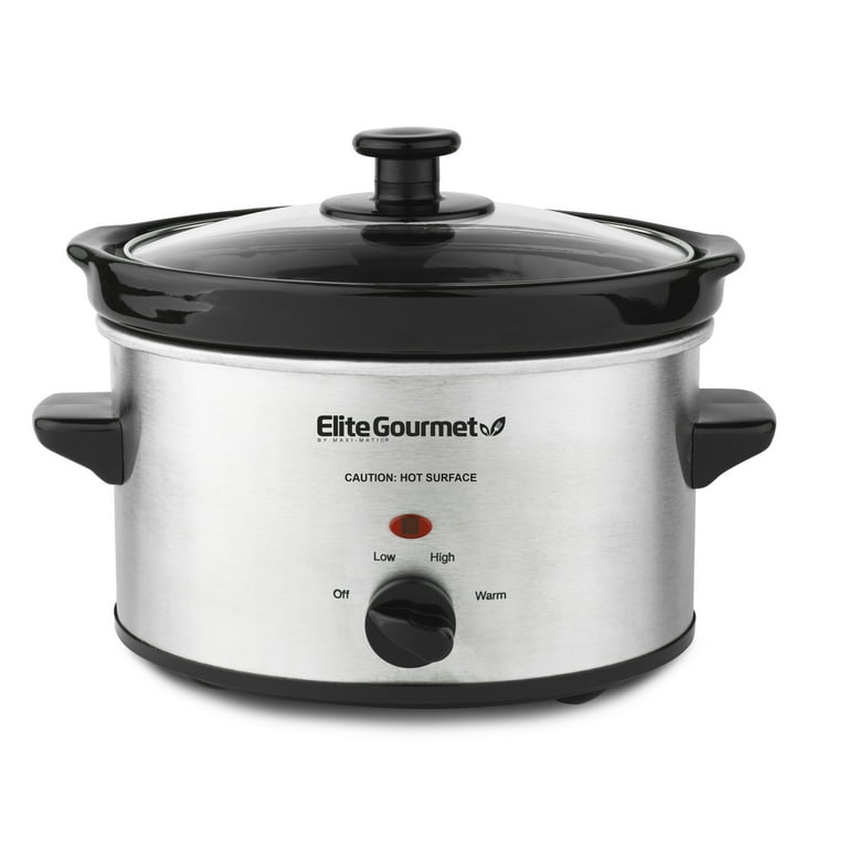 brentwood 1.5-Quart Stainless Steel Round Slow Cooker in the Slow