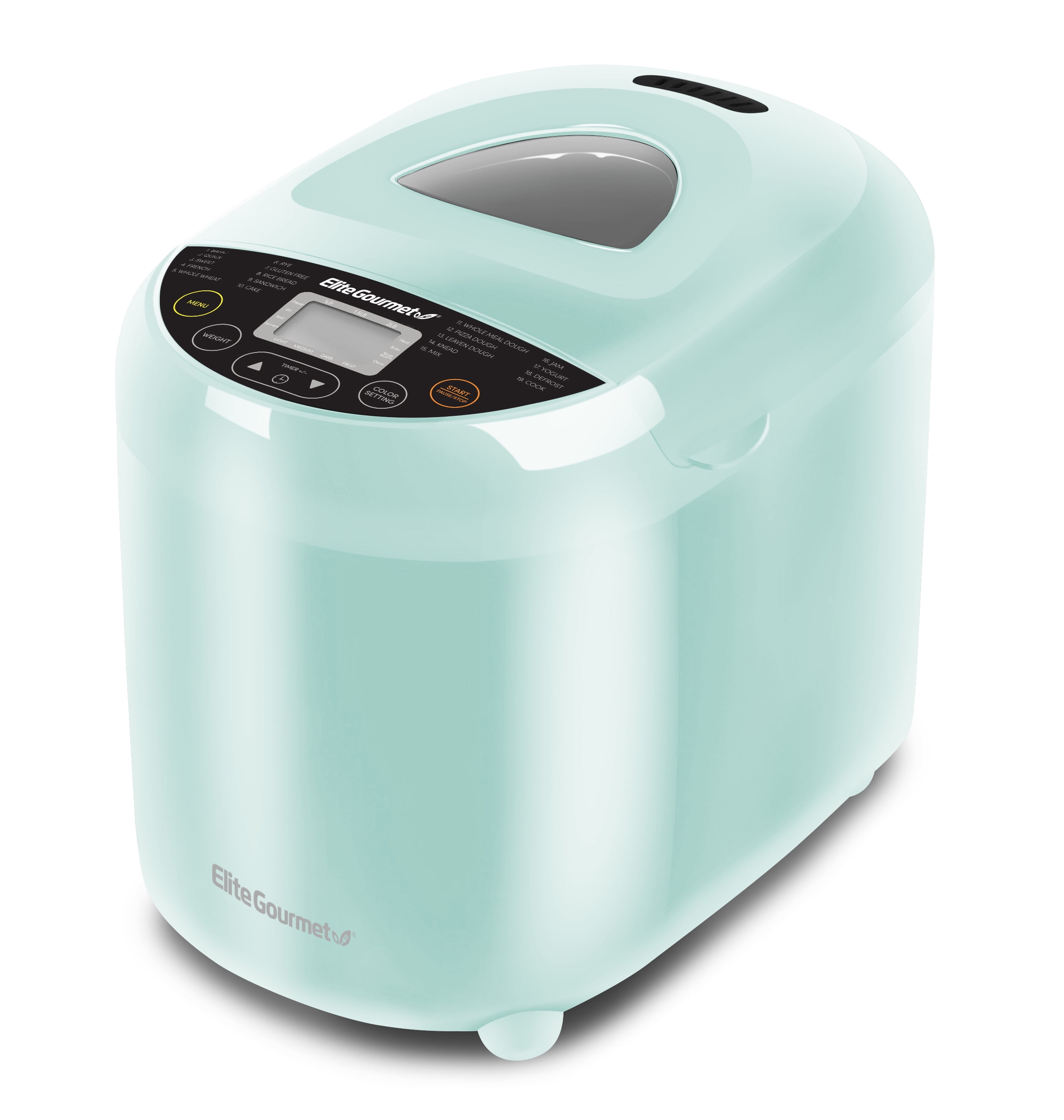 Elite Gourmet Large 2lb Programmable Bread Maker, Automatic Electric