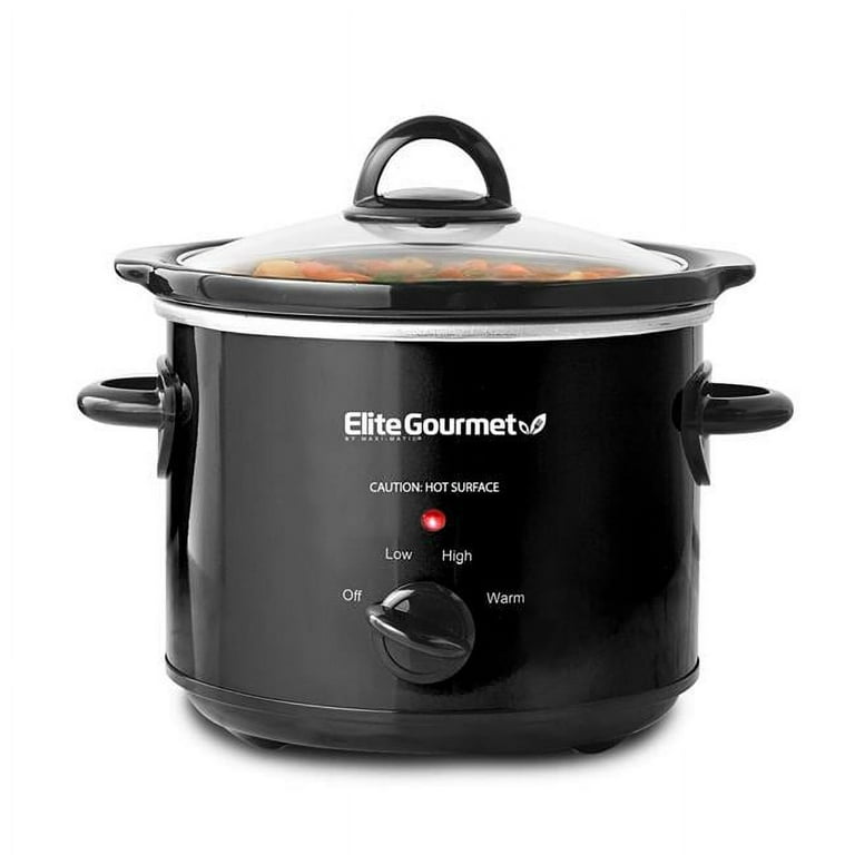 Elite Gourmet 3 QT Slow Cooker Black