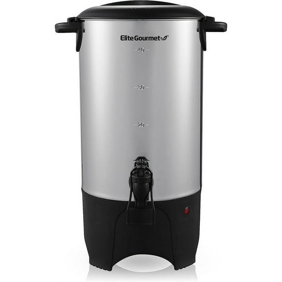 Elite Gourmet 40-Cup Stainless Steel Percolator Coffee Urn