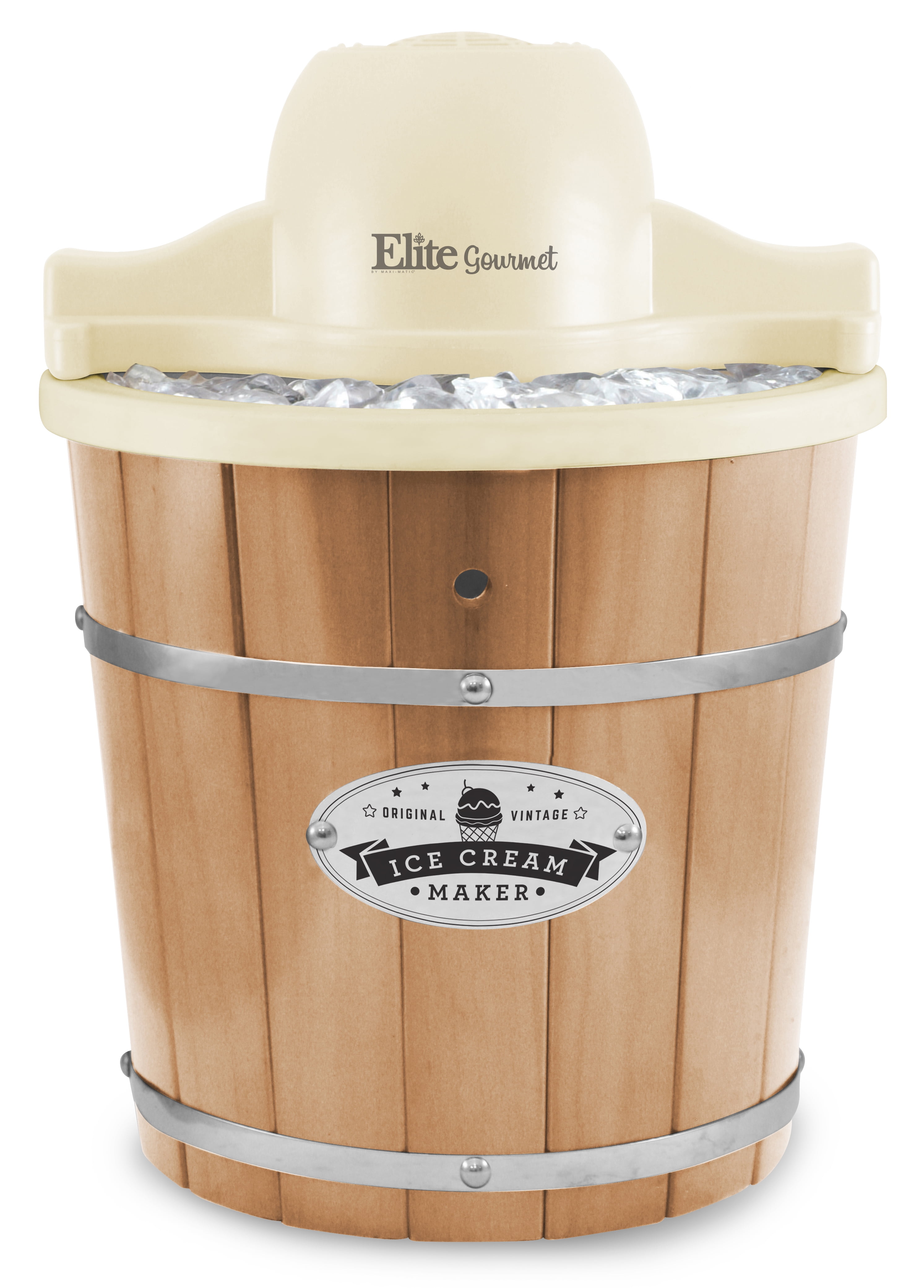 Elite Gourmet EIM-502 4 Quart Vintage Appalachian Wood Bucket