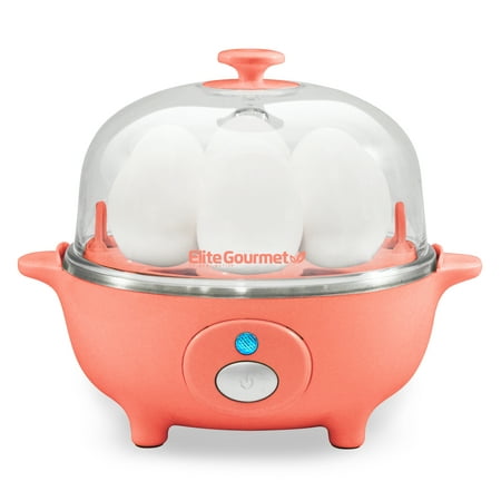 Elite Gourmet - 7-Egg Automatic Egg Cooker - Coral