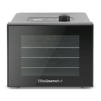 Elite Gourmet Digital Food Dehydrator with 4 Stainless Steel Trays, Black