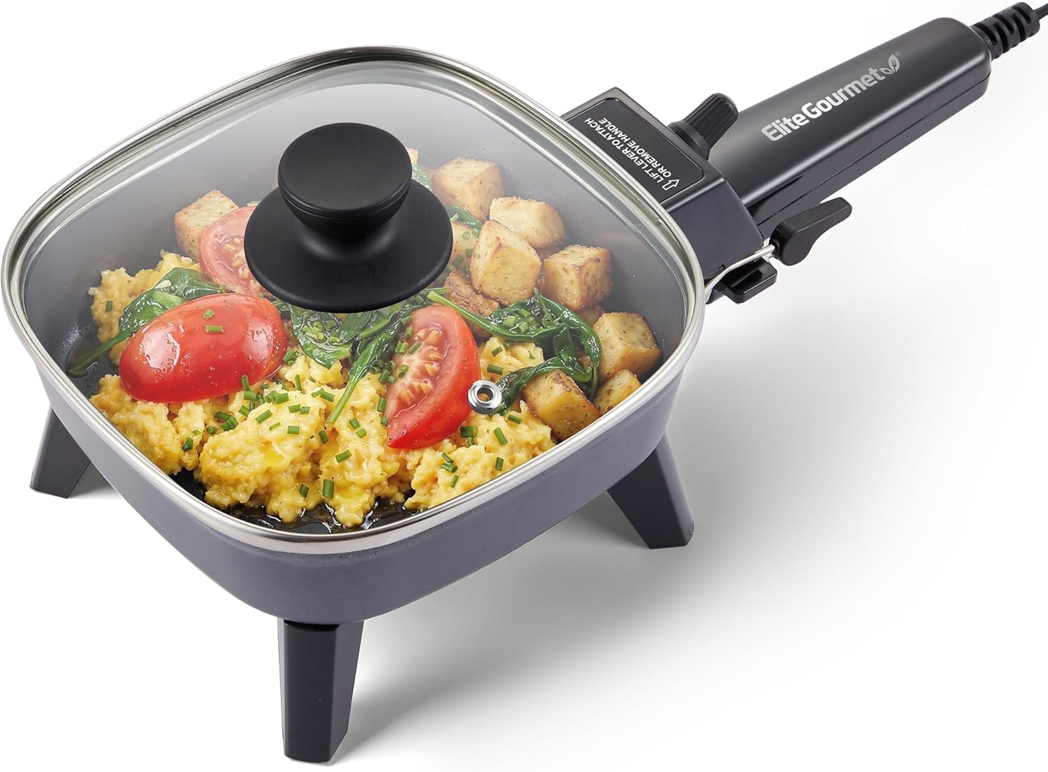Elite Gourmet EFS059 Personal Electric Skillet, 7” Compact Portable ...
