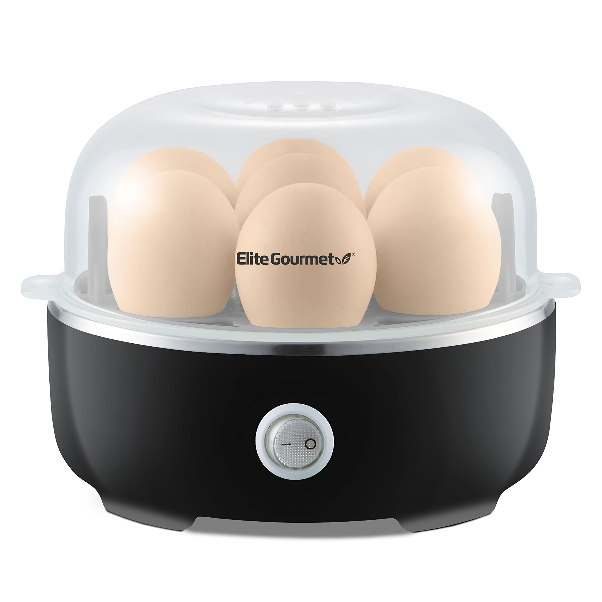 Elite Gourmet EGC115B 7Egg Capacity, Auto ShutOff, Egg Boiler