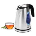 thumbnail image 1 of Elite Gourmet EKT-1271# Ultimate 1.7 Liter Electric Kettle – Stainless Steel Design & Cordless 360° Base, Stylish Blue LED Interior, Handy Auto Shut-Off Function – Quic, 1 of 35