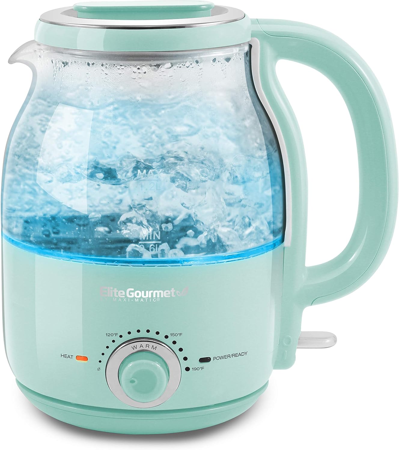 Elite Gourmet EKT1220M 1.2L Electric BPAFree 1200W Glass Kettle