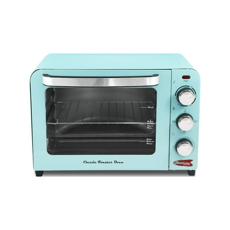 Americana - 6-Slice Retro Toaster Oven Blue - blue