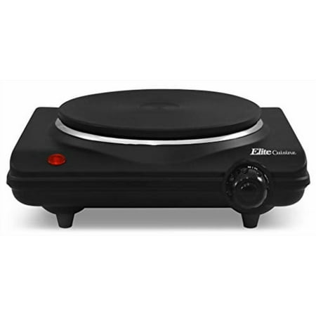 Elite Gourmet - Electric Single Cast Burner - Black