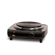 Elite Cuisine ESB-301BF Single Flat Burner Hot Plate, Black