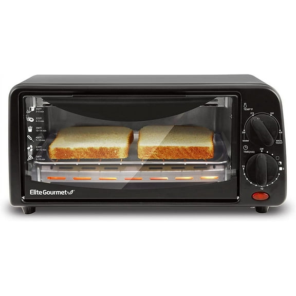 Elite Gourmet ETO236 New 2 Slice Toaster Oven with Timer