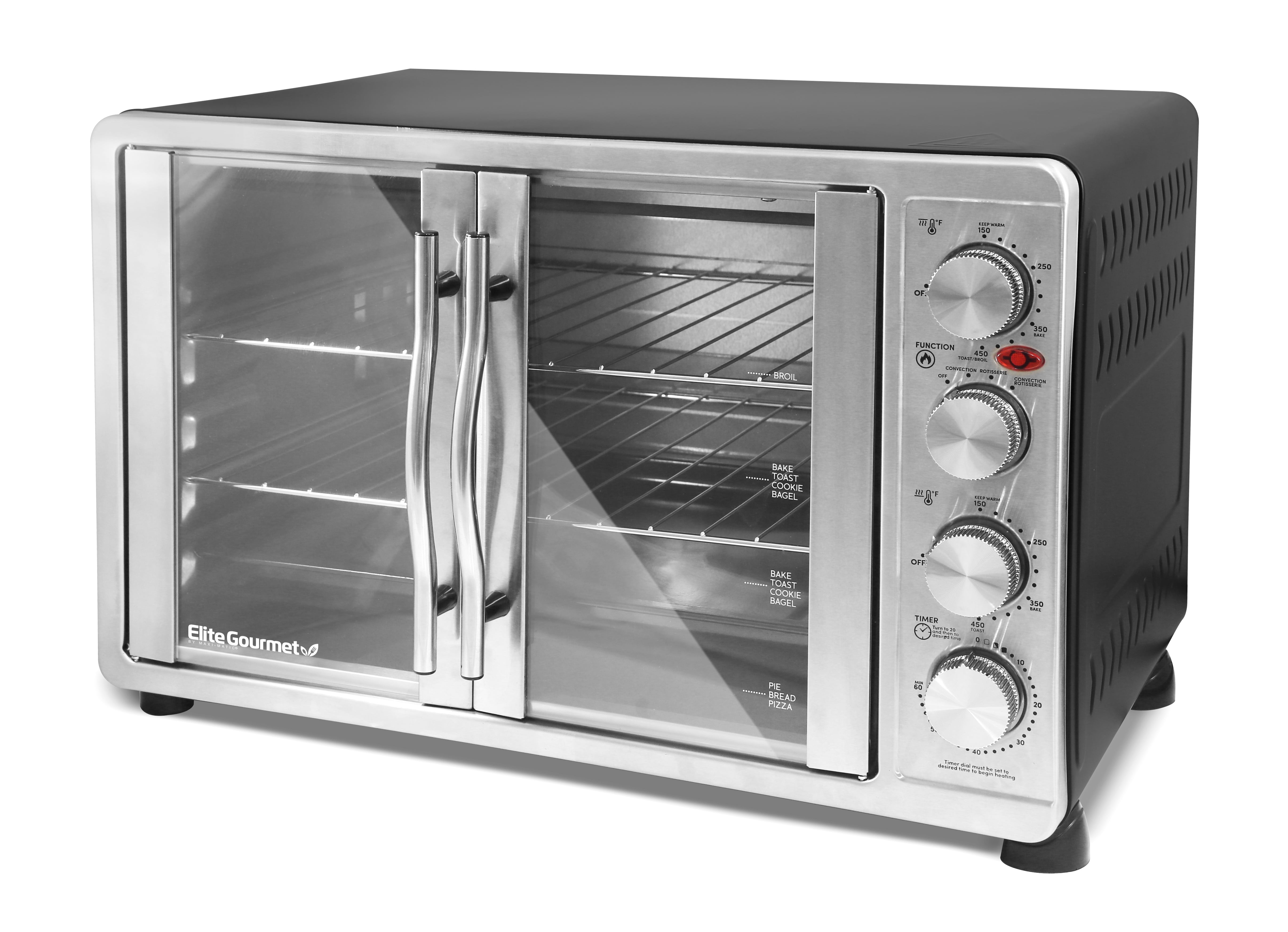 GE - Calrod 6-Slice Toaster Oven with Convection bake - Stainless