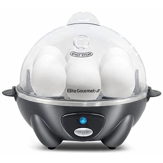 Elite Gourmet Easy Egg Cooker, Dark Grey
