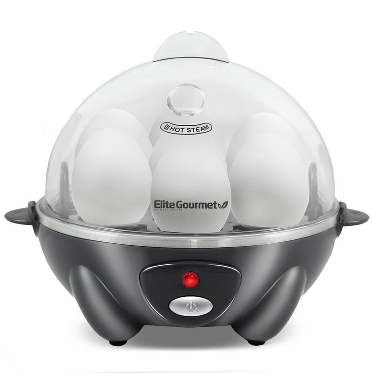 Elite Cuisine Automatic Easy Egg Cooker - White