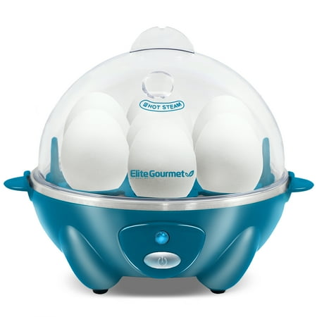 Elite Gourmet - 7-Egg Automatic Egg Cooker - Jewel Blue